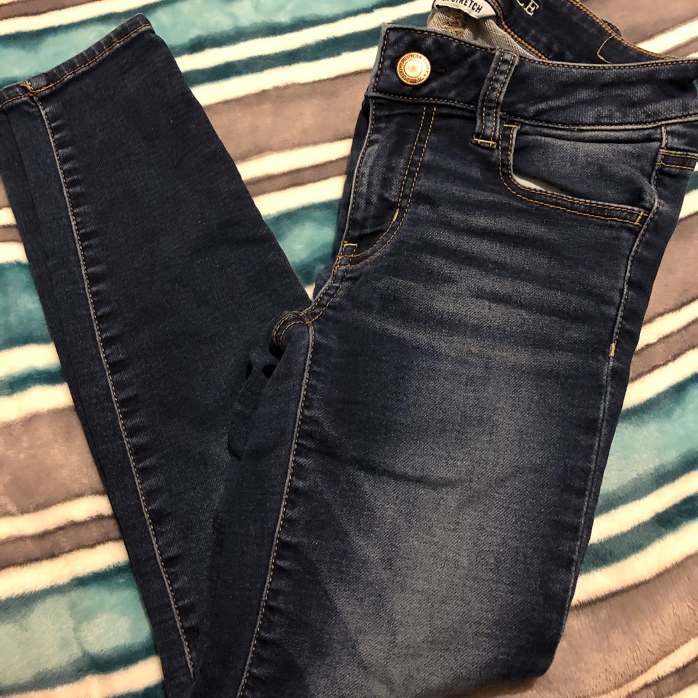 Dark Wash American Eagle Jeggings Crop